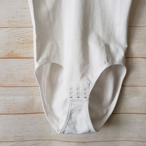 HeyShape Stretchy Snatched Slimming Shapewear Bodysuit White Women's Size Large - Picture 3 of 12